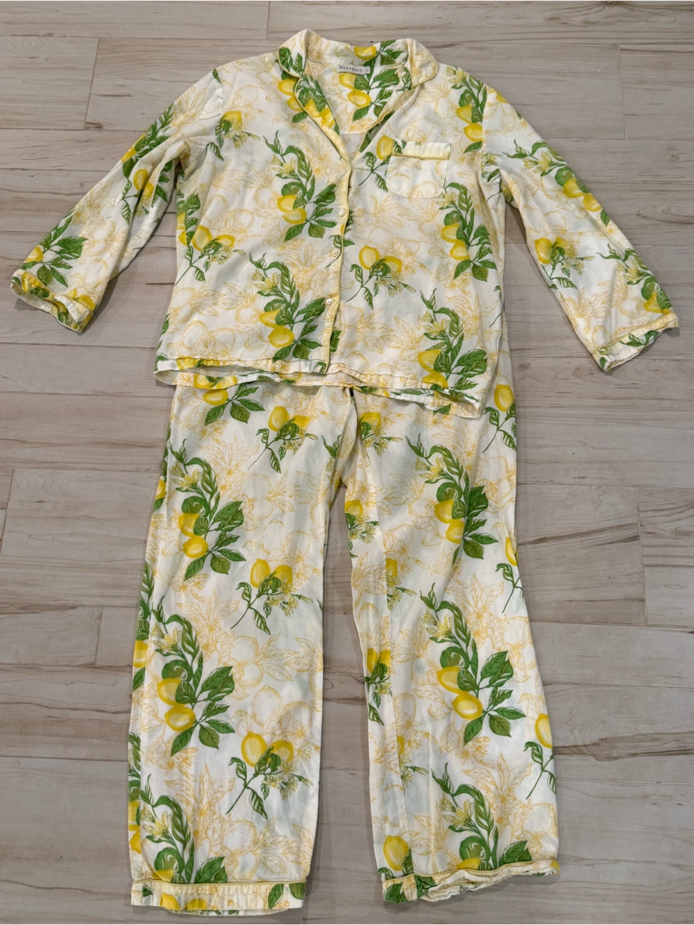 Mahogany Lemon Print Button-Up - Yellow & Green